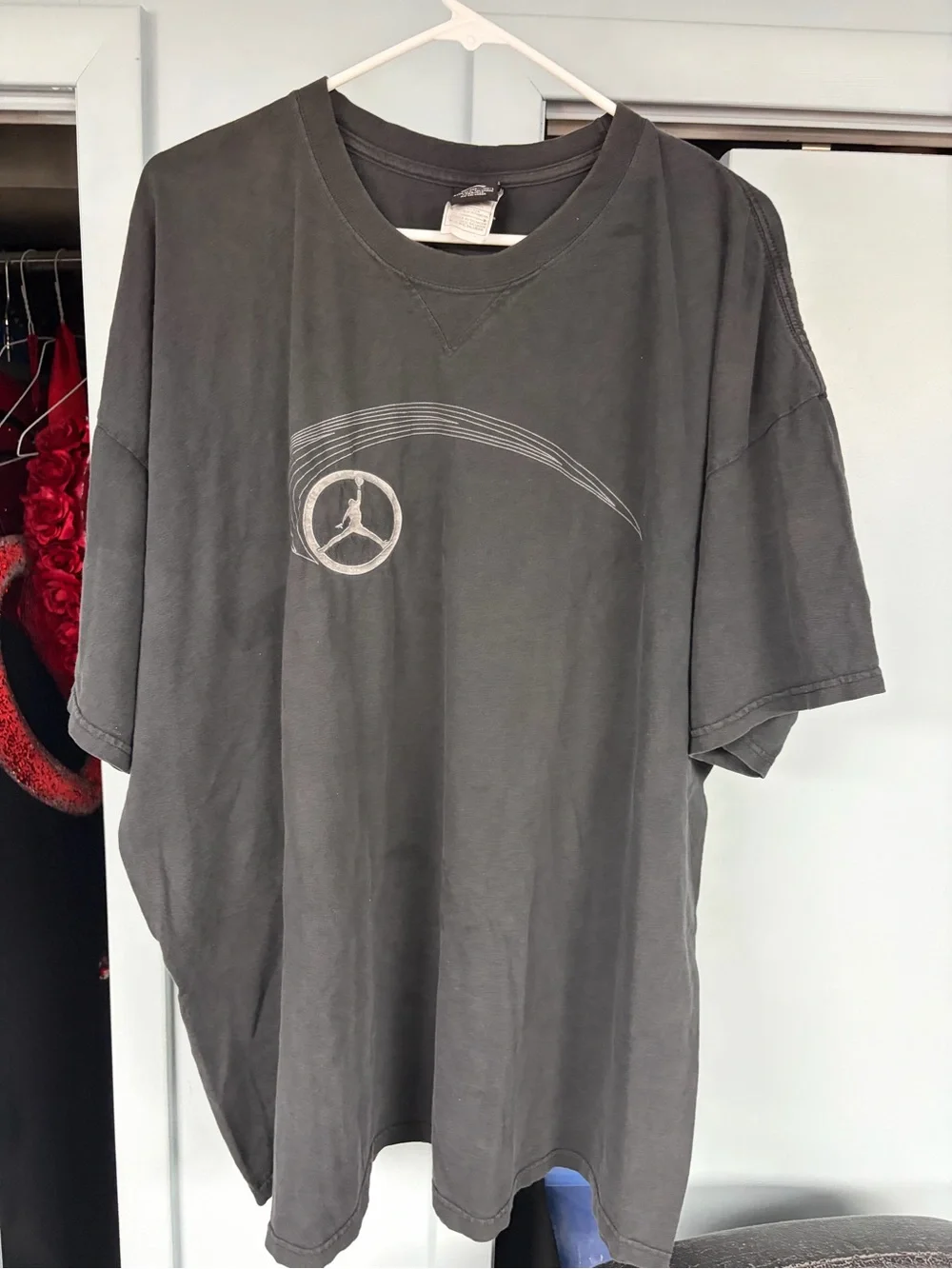 Vintage air Jordan nike athletic brand upside down swoosh basketball T-Shirt 3XL